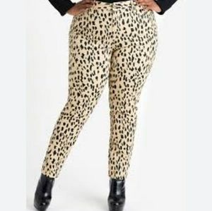 Ashley stewert high waist Slim fit cheetah print Pant Size 26.